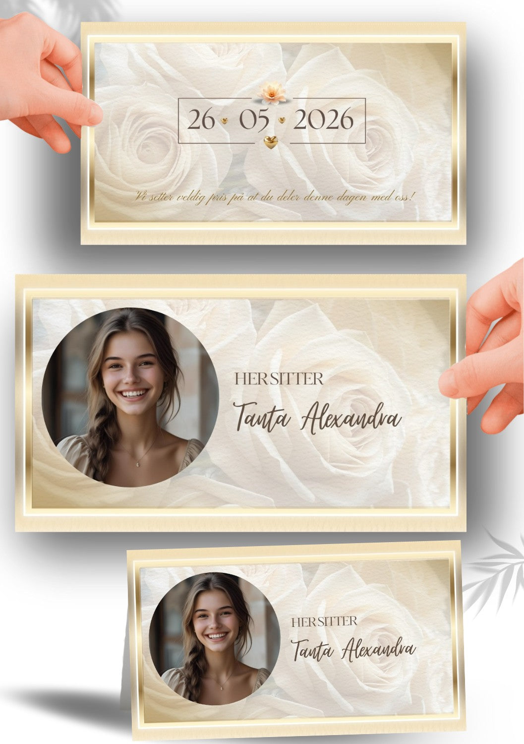 BORDKORT TIL KONFIRMASJON