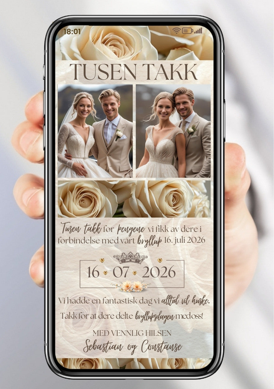 GRATULASJONSKORT TIL BRUDEPAR