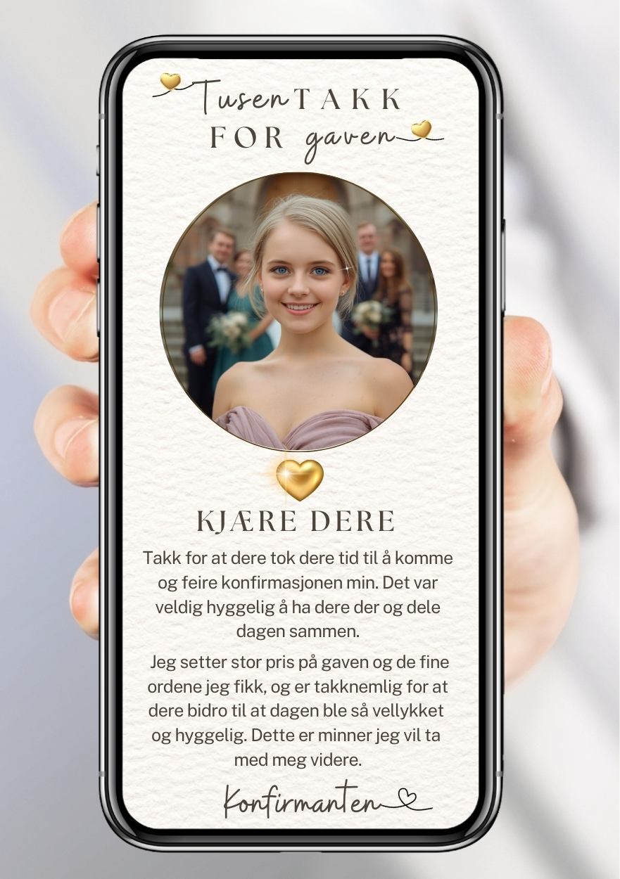 TAKKEKORT KONFIRMASJON