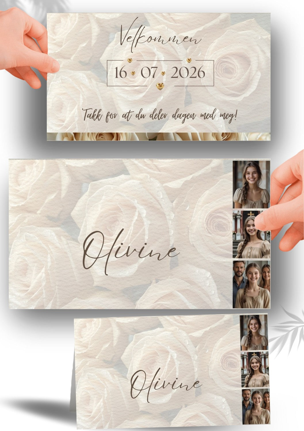 BORDKORT TIL KONFIRMASJON