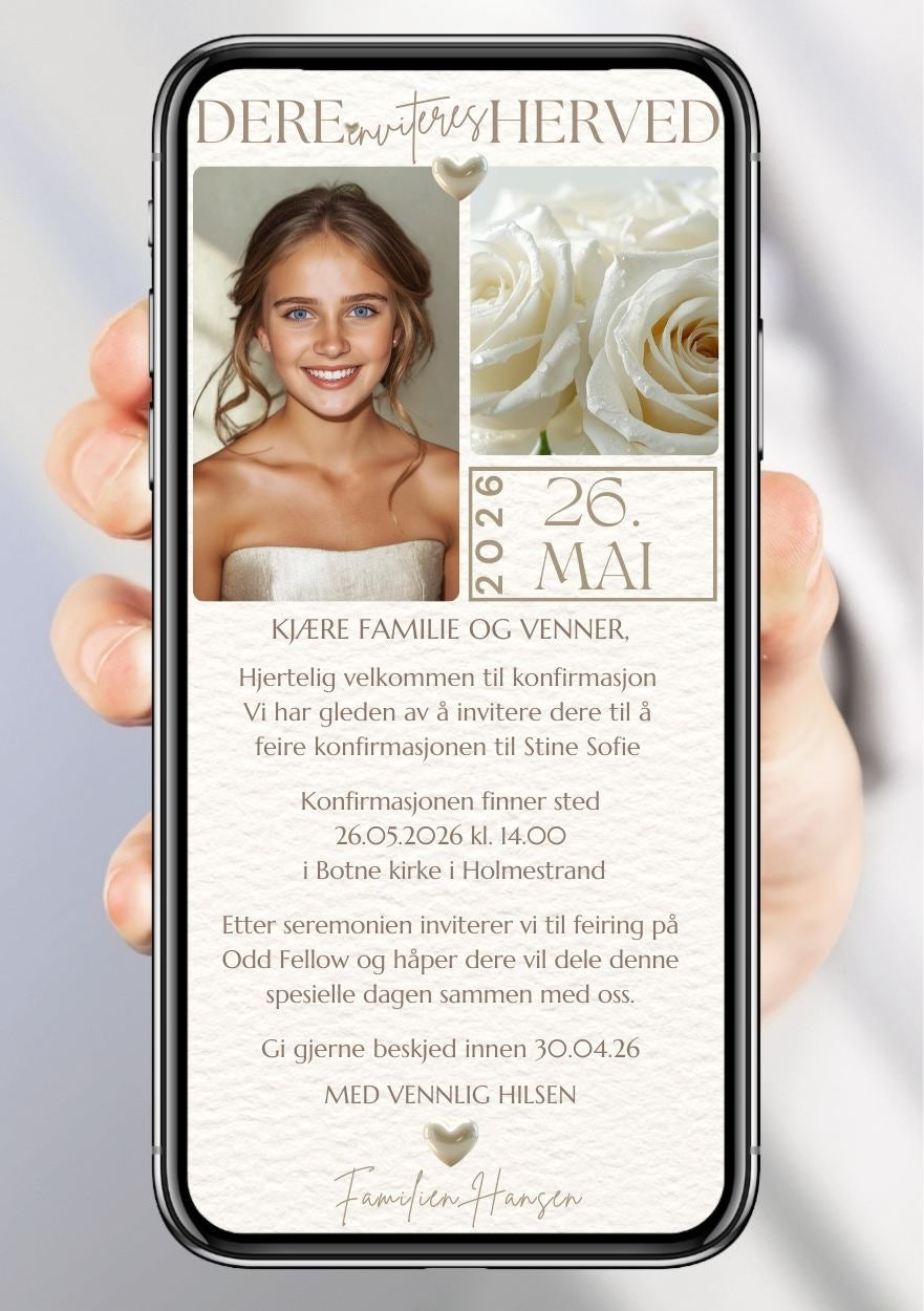 SMS INVITASJON KONFIRMASJON