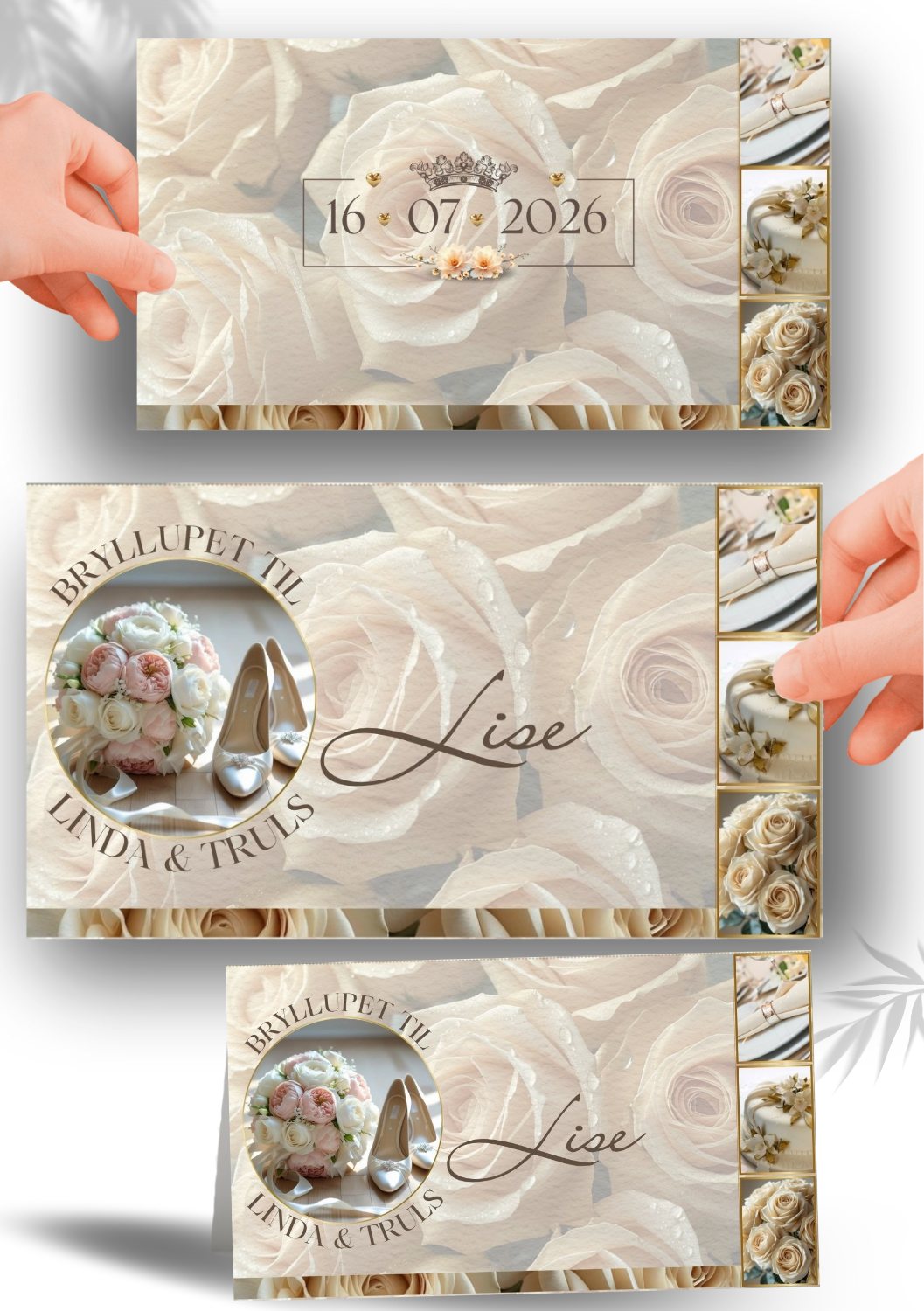 BORDKORT TIL BRYLLUP