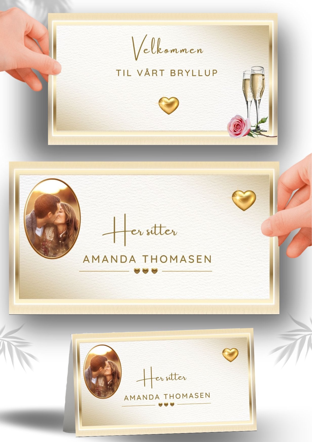 BORDKORT FOR BRYLLUP