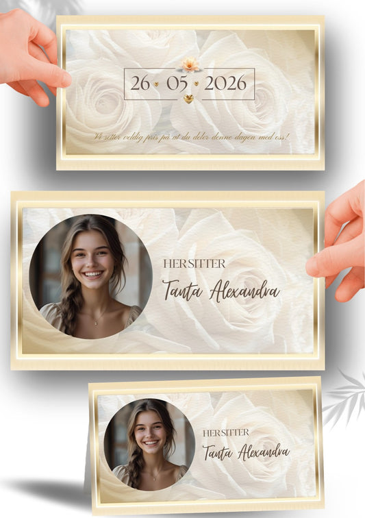 BORDKORT TIL KONFIRMASJON