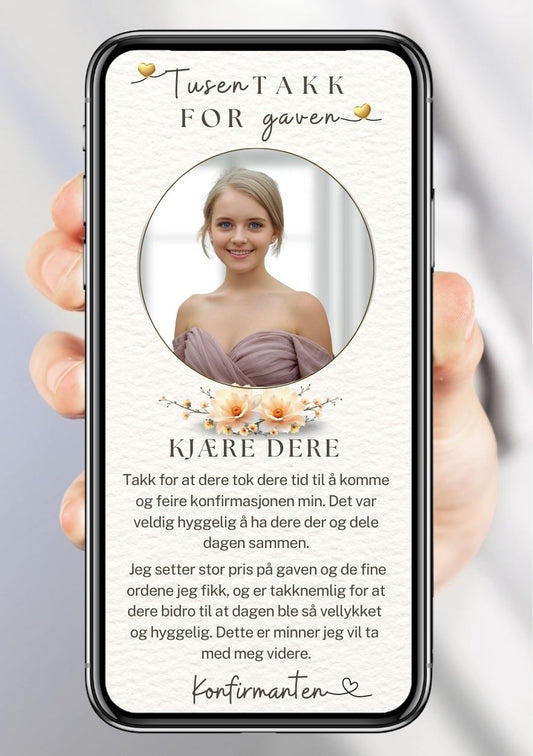 TAKKEKORT KONFIRMASJON