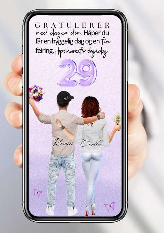 BURSDAGSKORT TIL HENNE