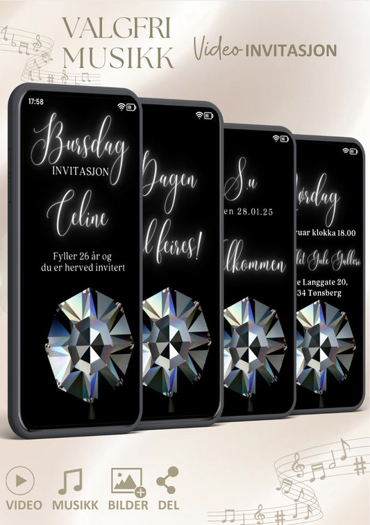 VIDEO INVITASJON BURSDAG