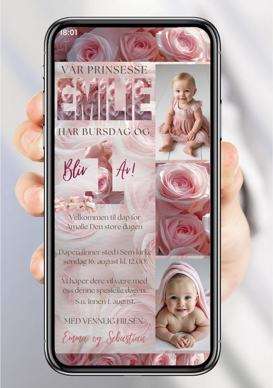 MOBIL INVITASJON BURSDAG