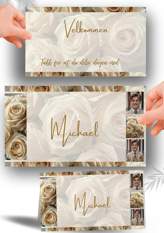 BORDKORT TIL KONFIRMASJON