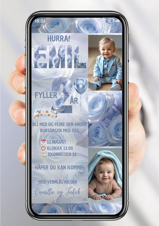 MOBIL INVITASJON BURSDAG