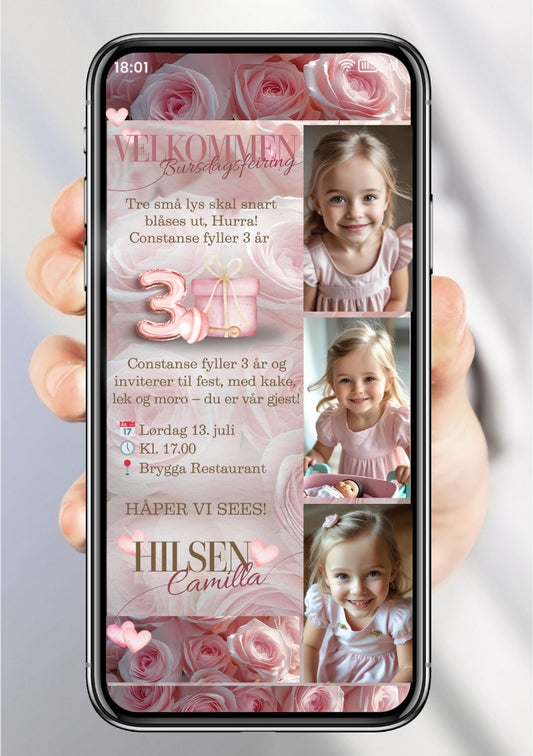 MOBIL INVITASJON BURSDAG