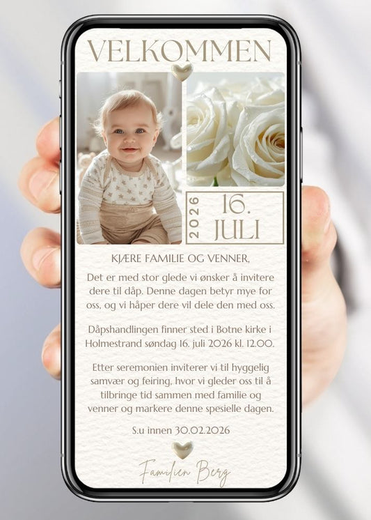 INVITASJON FOR NAVNEFEST OG DÅP